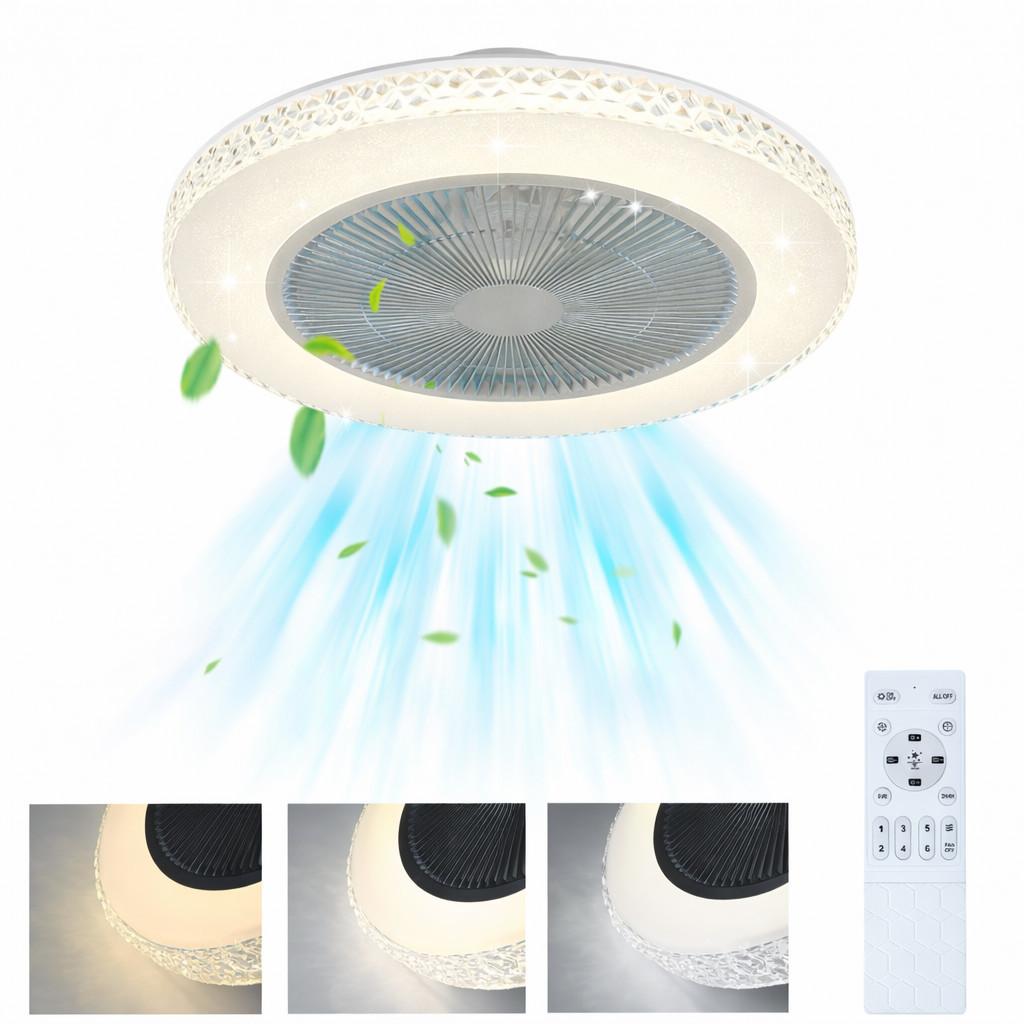 wohnli-moebel-suche-800001061220 Wohnli Möbelsuche - DECKENVENTILATOR mit Beleuchtung Vornis 49/49/20.5 cm
