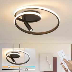 wohnli-moebel-suche-800001061237-1 LED-DECKENLEUCHTE Drexel 40/40/12.5 cm Deckenlampe Metall ZMH Lampen & Leuchten > LED-Leuchten > LED-Deckenleuchten Schwarz