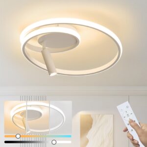 wohnli-moebel-suche-800001061241-1 LED-DECKENLEUCHTE Drexel 40/40/12.5 cm Deckenlampe Metall ZMH Lampen & Leuchten > LED-Leuchten > LED-Deckenleuchten Weiß