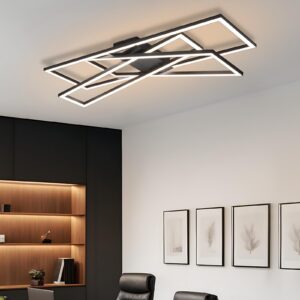 wohnli-moebel-suche-800001061255-1 LED-DECKENLEUCHTE Talsen 23.5/23.5/13.5 cm Deckenlampe Metall ZMH Lampen & Leuchten > LED-Leuchten > LED-Deckenleuchten Schwarz