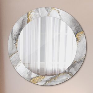wohnli-moebel-suche-800001064754-1 SPIEGEL Ø60 cm Rund mit Aufdruck Glas TULUP Spiegel > Wandspiegel Grau