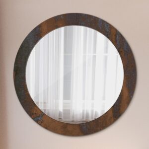 SPIEGEL Ø70 cm Rund mit Aufdruck Glas TULUP Spiegel > Wandspiegel Braun
