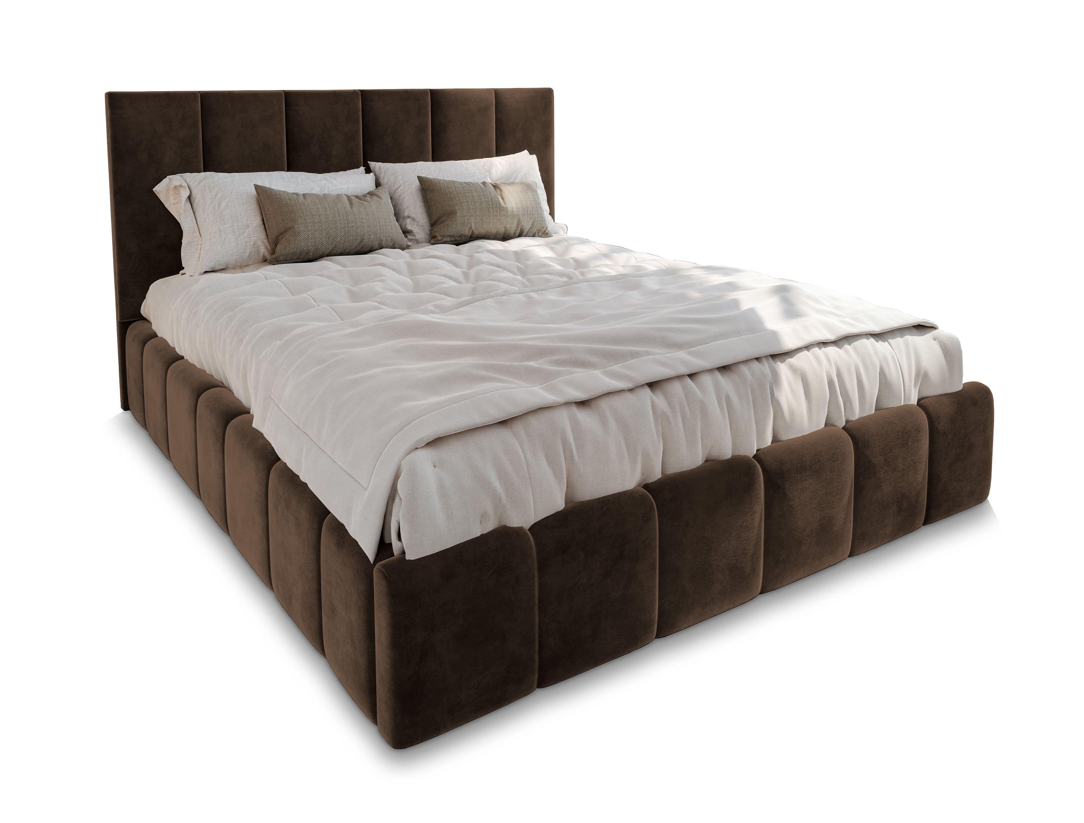 Wohnli Möbelsuche - POLSTERBETT TARANTO 180x200 cm mit Bettkästen - Braun