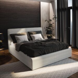 wohnli-moebel-suche-800001066769-1 POLSTERBETT PARMA 160x200 cm mit Bettkästen - Beige Holz MASSENO Möbel > Betten > Polsterbetten Beige