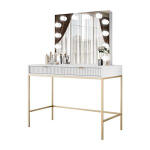 wohnli-moebel-suche-800001066979 Wohnli Möbelsuche - SCHMINKTISCH MIT SPIEGEL CORTADO ELITE GOLD WEISS