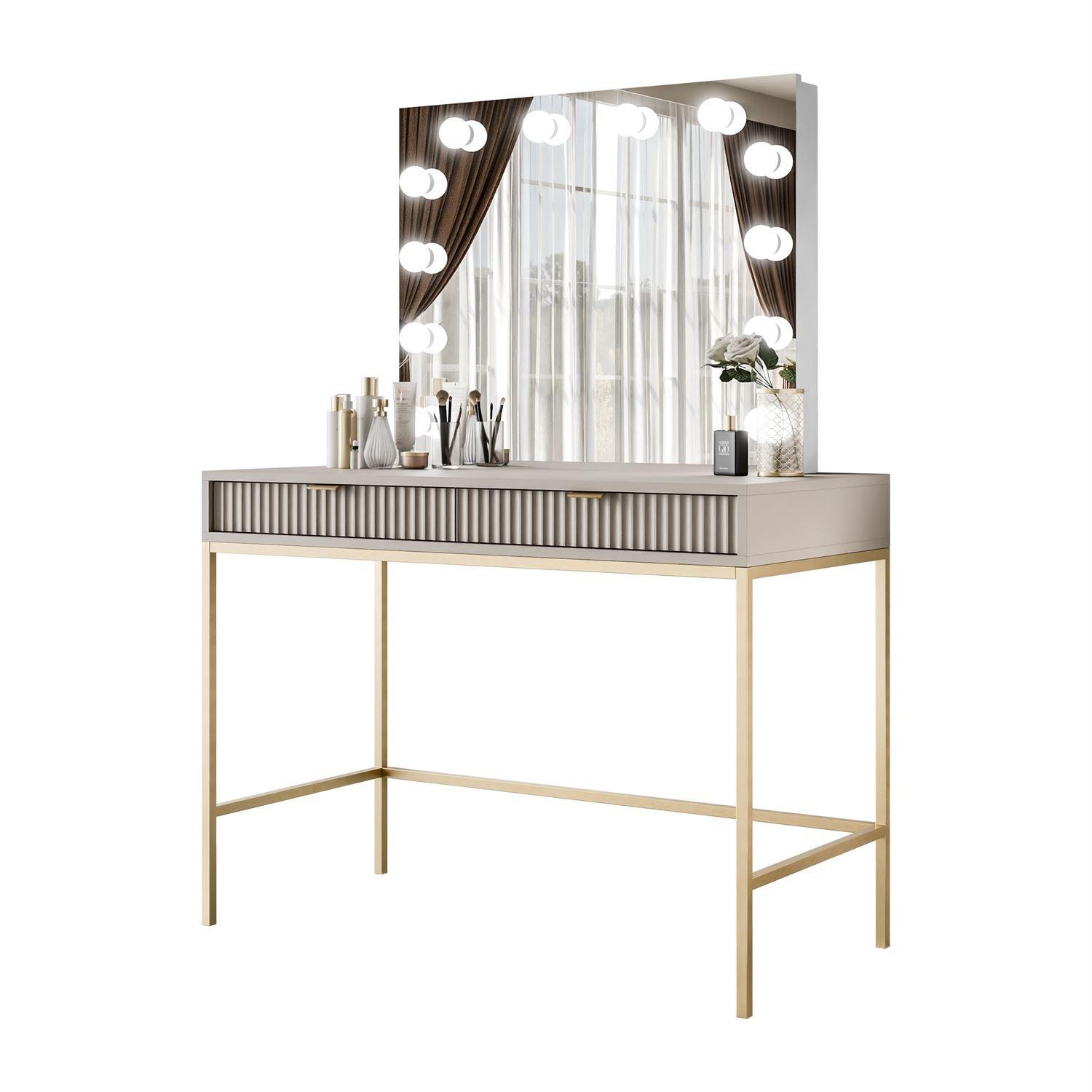 wohnli-moebel-suche-800001066989 Wohnli Möbelsuche - SCHMINKTISCH MIT SPIEGEL CORTADO ELITE GOLD KASCHMIR