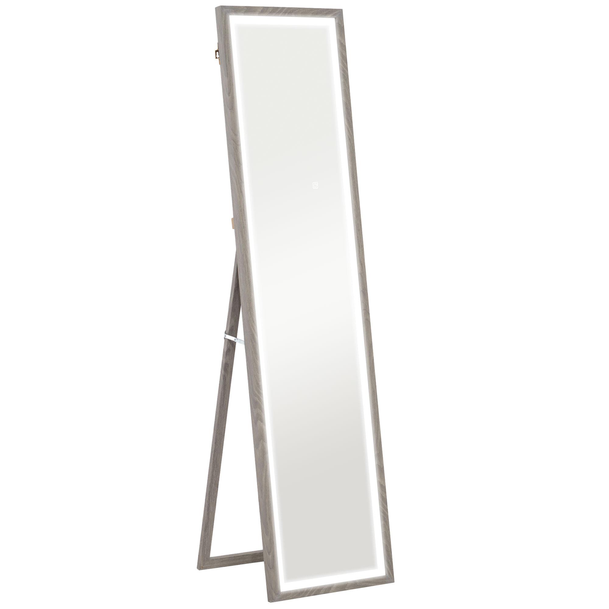 Wohnli Möbelsuche - GANZKÖRPERSPIEGEL 40 x 160 cm Standspiegel mit LED-Lichte
