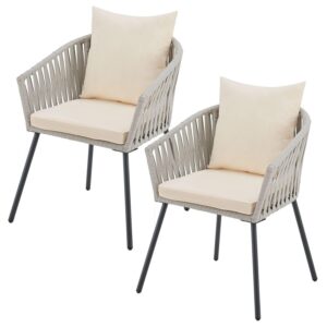 wohnli-moebel-suche-800001068134 Wohnli Möbelsuche - GARTENSTUHL Rope hellgrau inkl. Kissen (2er-Set)