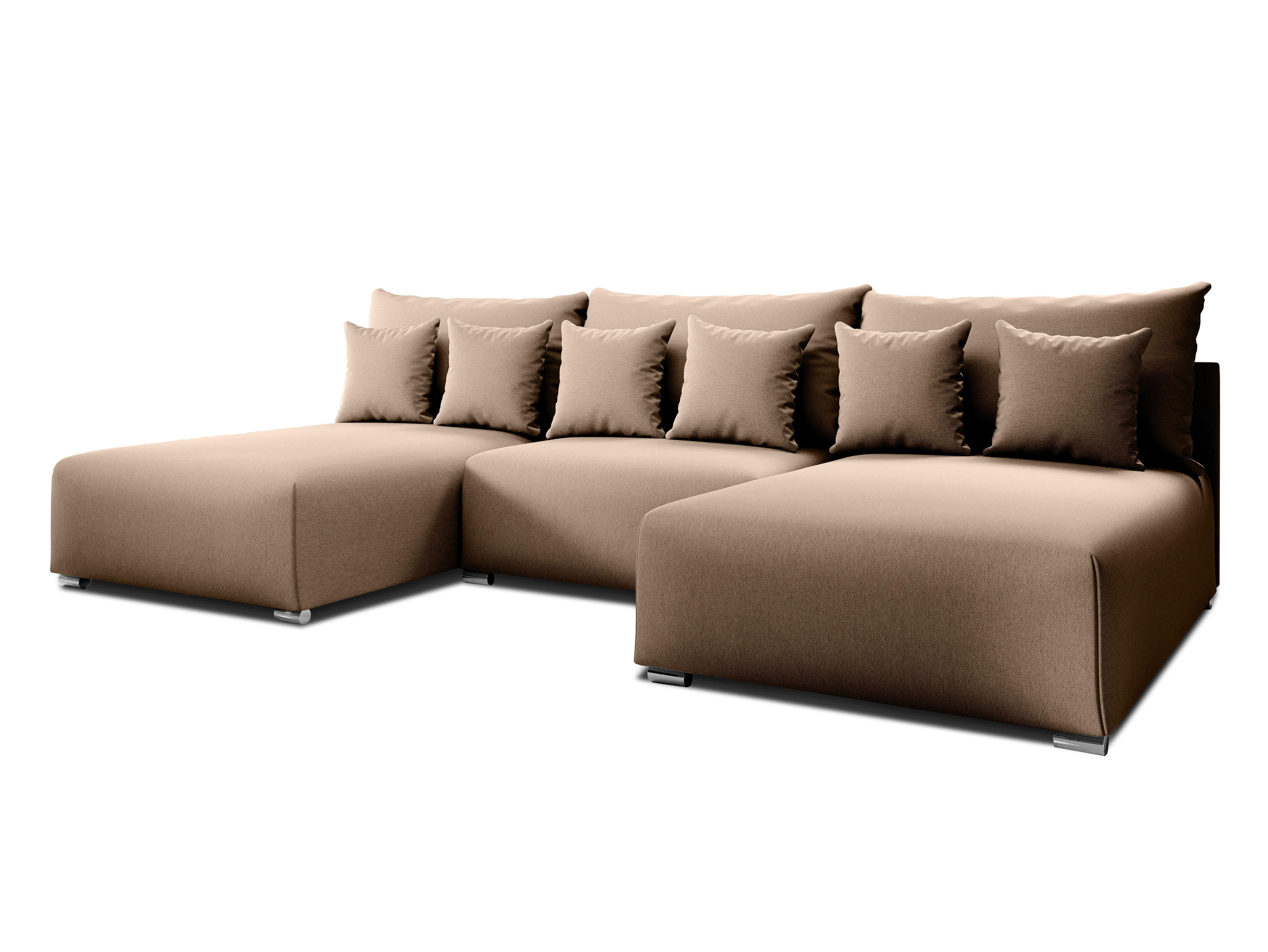 wohnli-moebel-suche-800001071542 Wohnli Möbelsuche - WOHNLANDSCHAFT Ederra U Beige Stoff 300/190/91 cm – großes Sofa mit Schlaffunktion