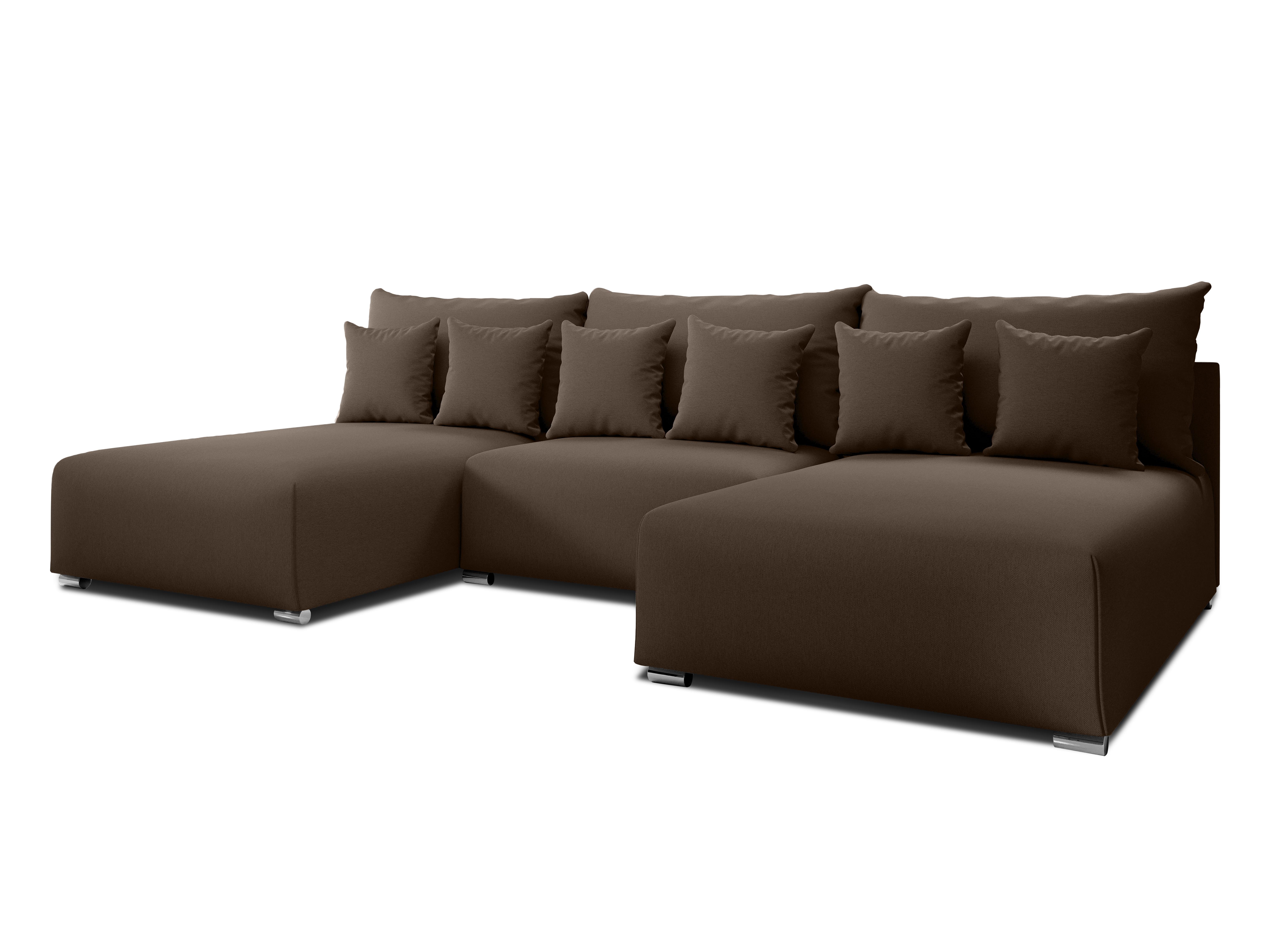wohnli-moebel-suche-800001071547 Wohnli Möbelsuche - WOHNLANDSCHAFT Ederra U Braun Stoff 300/190/91 cm – großes Sofa mit Schlaffunktion