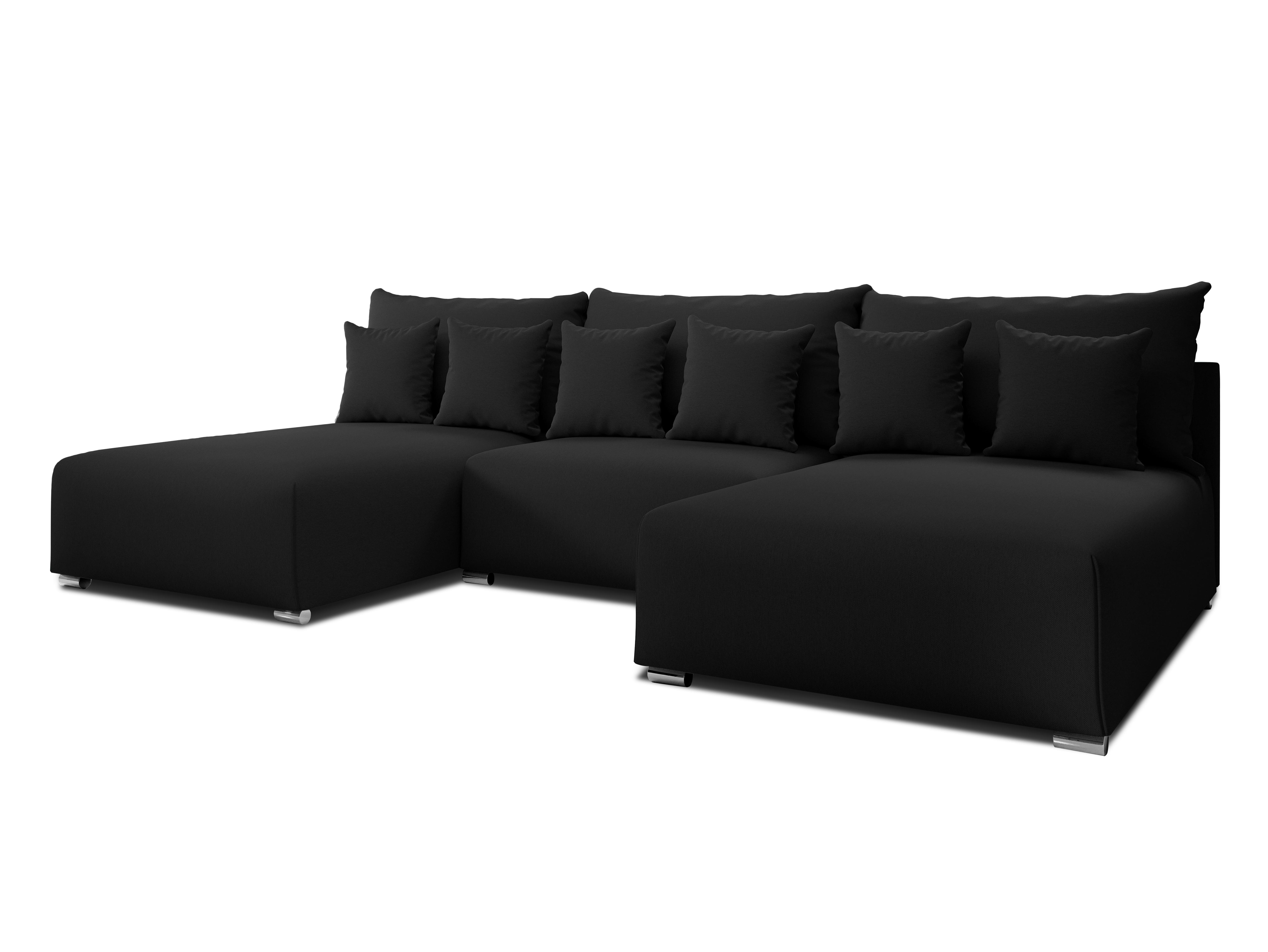 wohnli-moebel-suche-800001071555 Wohnli Möbelsuche - WOHNLANDSCHAFT Ederra U Dunkelgrau Stoff 300/190/91 cm – großes Sofa mit Schlaffunktion