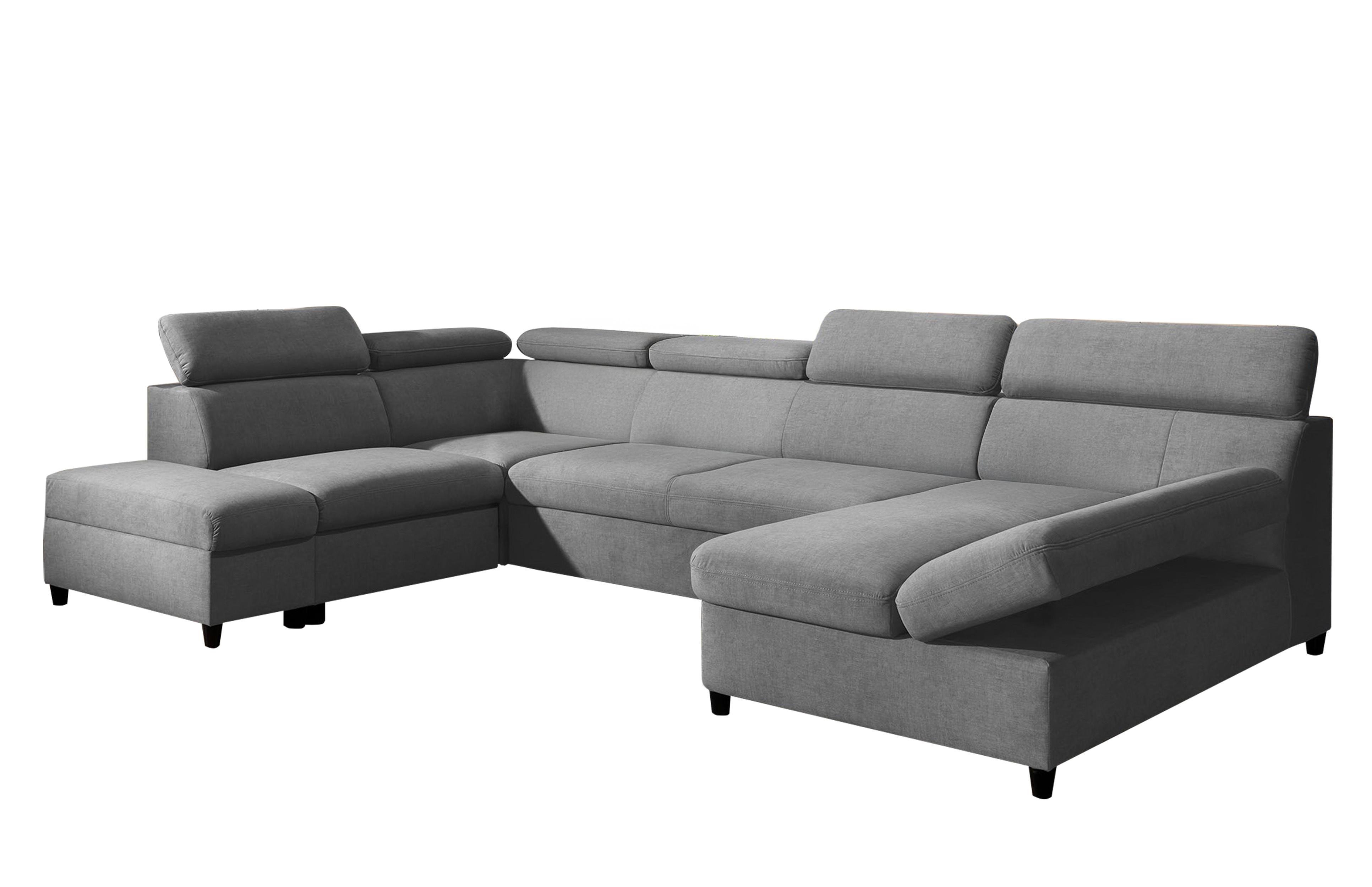 wohnli-moebel-suche-800001071595 Wohnli Möbelsuche - WOHNLANDSCHAFT Olettio Grau 342/205/96 cm – großes Sofa mit Schlaffunktion L