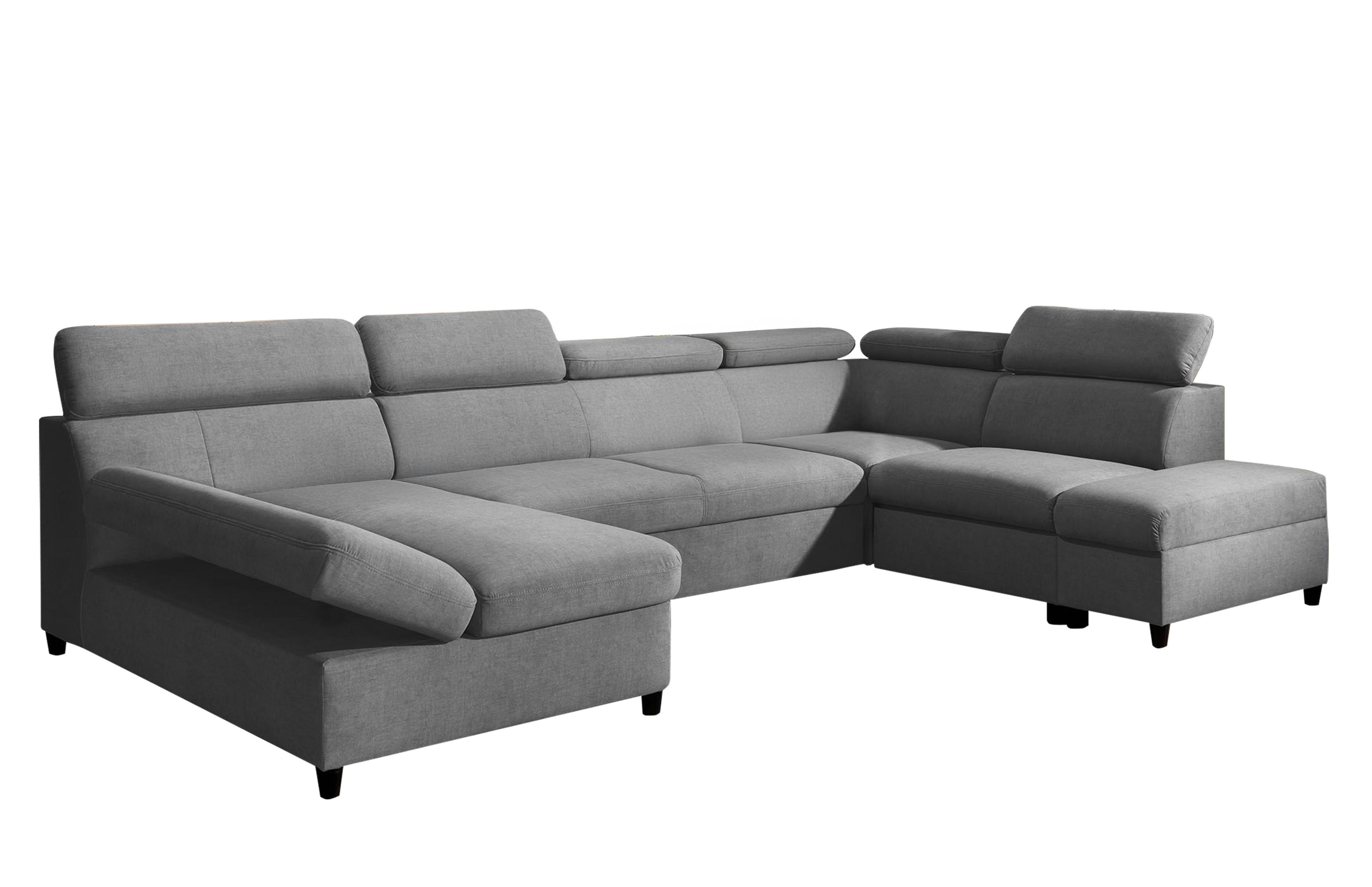 wohnli-moebel-suche-800001071597 Wohnli Möbelsuche - WOHNLANDSCHAFT Olettio Grau 342/205/96 cm – großes Sofa mit Schlaffunktion R