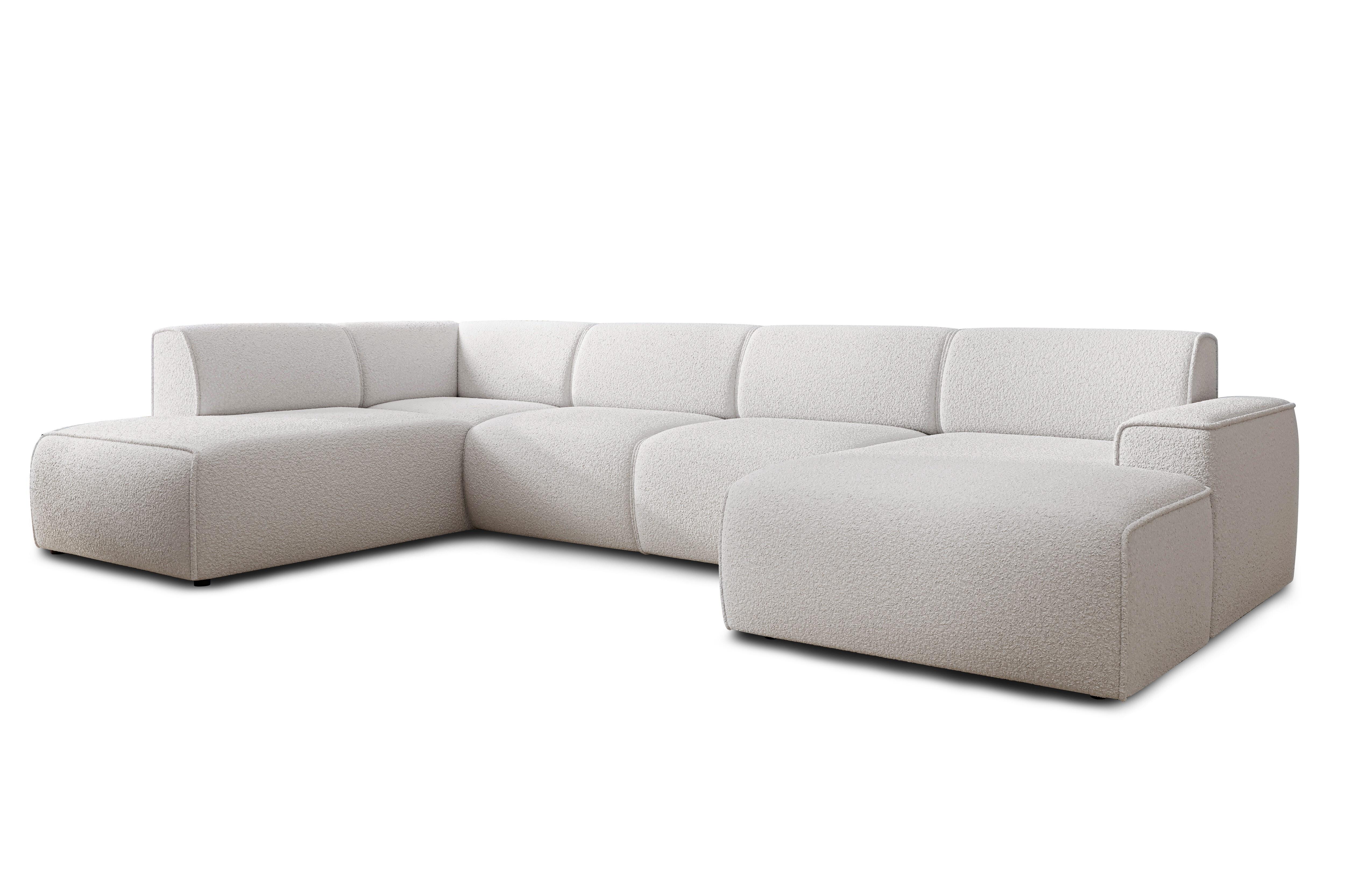 wohnli-moebel-suche-800001071616 Wohnli Möbelsuche - WOHNLANDSCHAFT Didim Weiß 378/220/78 cm – großes Sofa stilvoll & bequem L