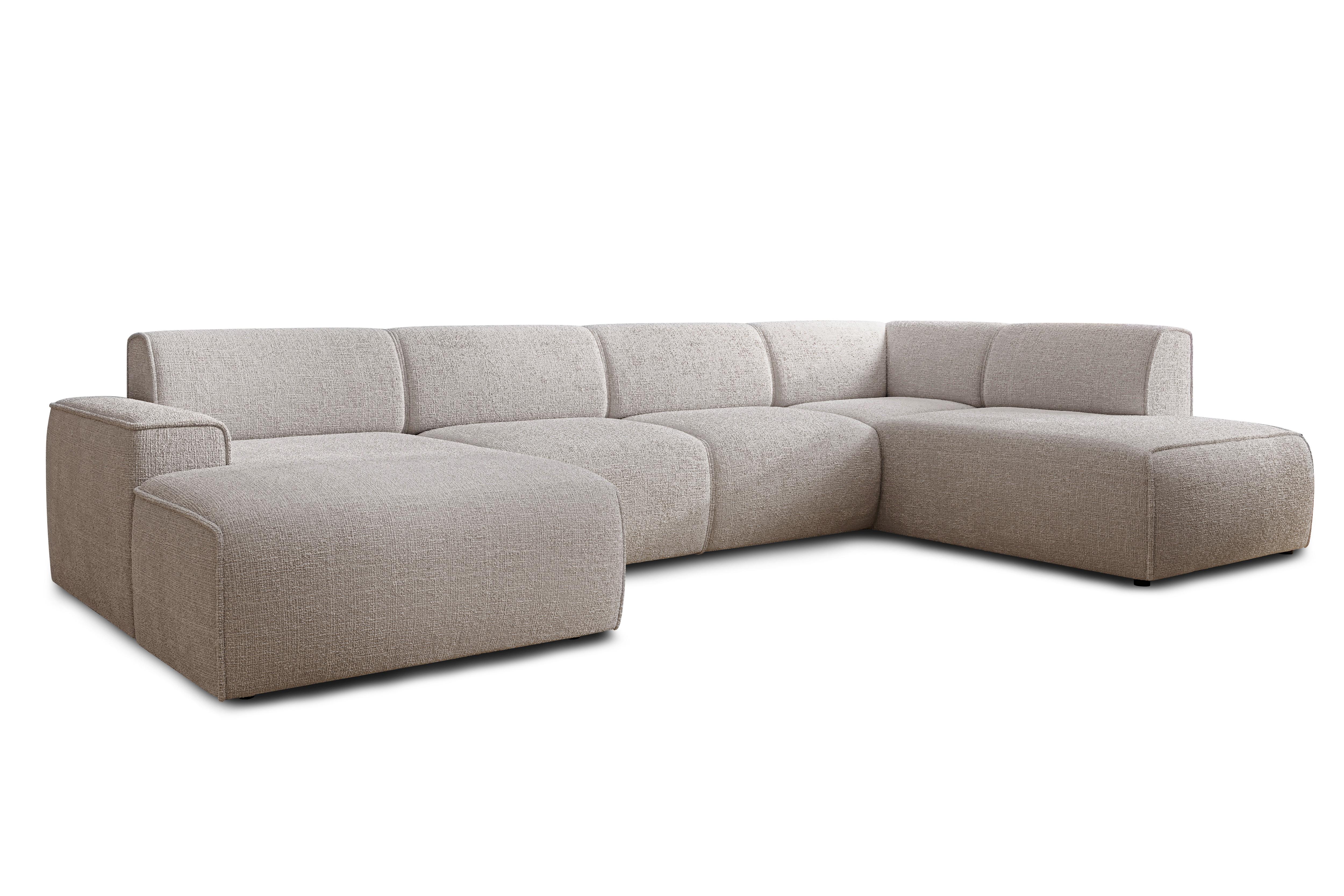 wohnli-moebel-suche-800001071618 Wohnli Möbelsuche - WOHNLANDSCHAFT Didim Creme 378/220/78 cm – großes Sofa stilvoll & bequem L