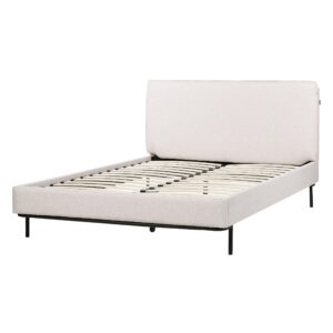 wohnli-moebel-suche-800001072953-1 POLSTERBETT mit Lattenrost 140x200 cm Beige Corio Textil Beliani Möbel > Betten > Polsterbetten Weiß