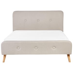 wohnli-moebel-suche-800001072963-1 POLSTERBETT mit Lattenrost 140x200 cm Beige Rennes Textil Beliani Möbel > Betten > Polsterbetten Beige