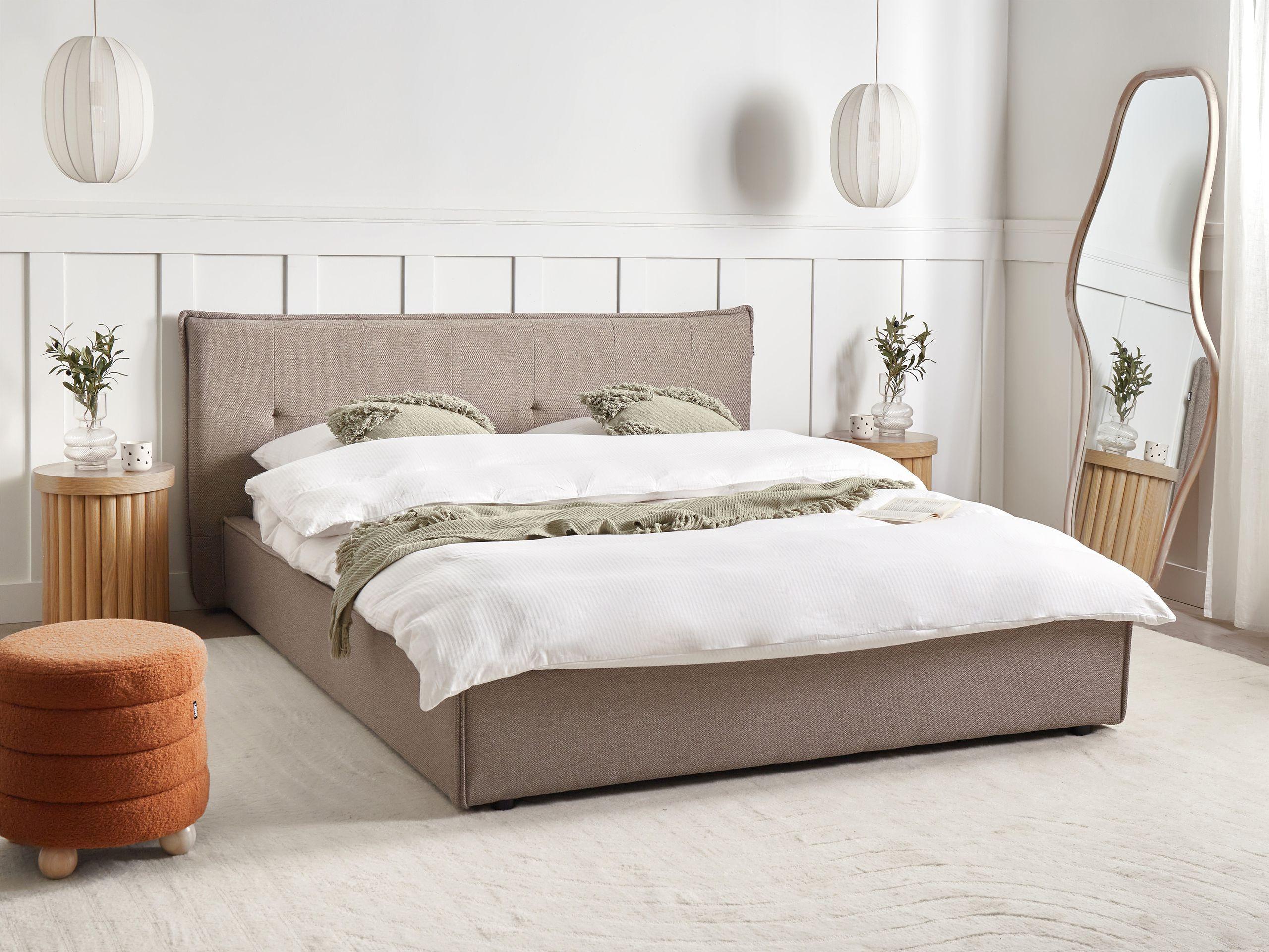 wohnli-moebel-suche-800001072980-1 WASSERBETT 160x200 cm Beige Lestre Textil Beliani Möbel > Betten Taupe