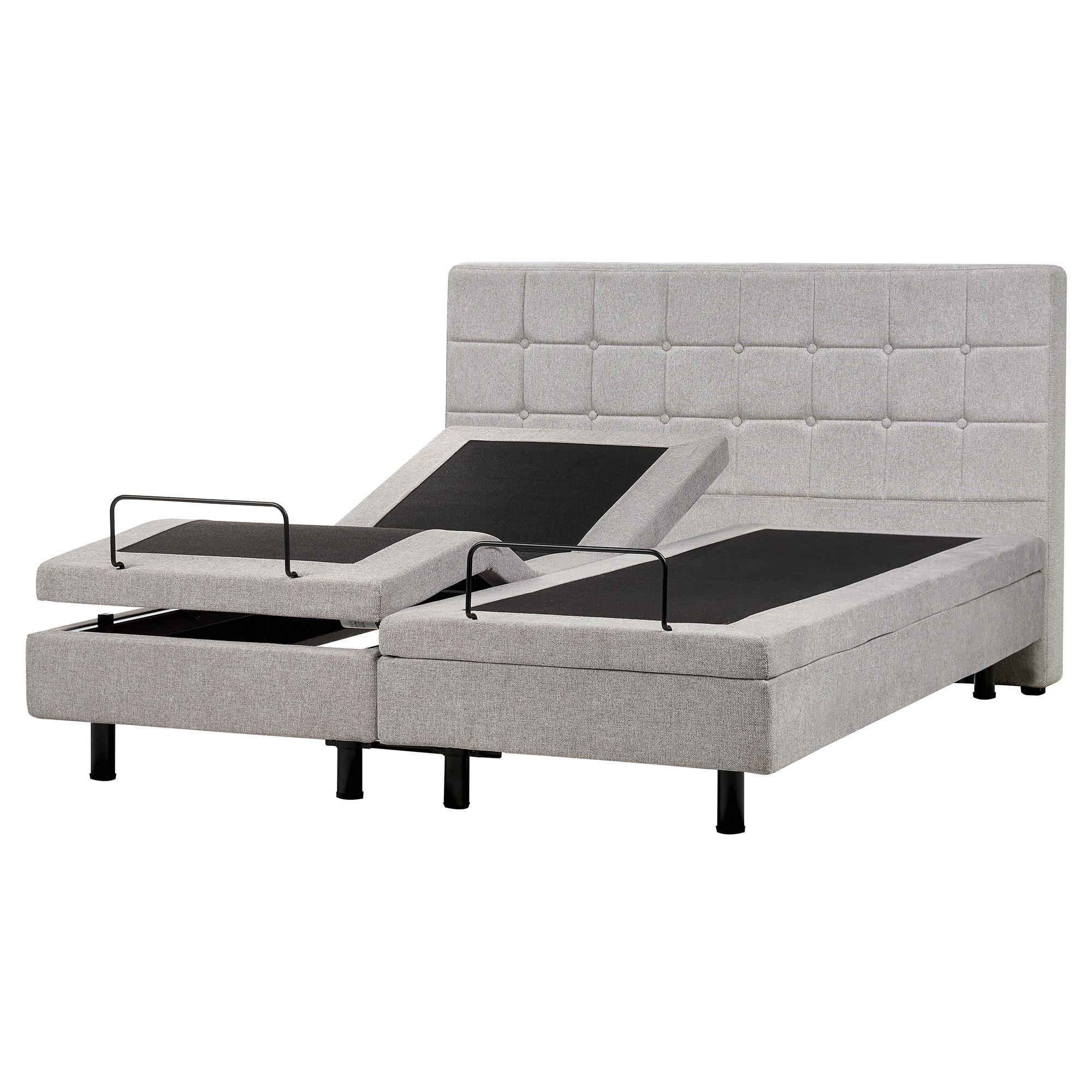 Wohnli Möbelsuche - POLSTERBETT verstellbar 160x200 cm Grau Duke