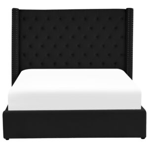 wohnli-moebel-suche-800001072991-1 POLSTERBETT 160x200 cm Schwarz Lubbon Textil Beliani Möbel > Betten > Polsterbetten Schwarz