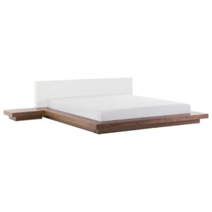 wohnli-moebel-suche-800001073013-1 BETT mit Lattenrost 180x200 cm Heller Holzfarbton Zen Holzwerkstoff Beliani Möbel > Betten Braun