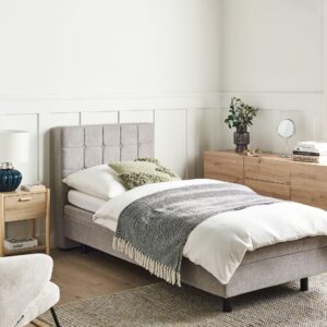 wohnli-moebel-suche-800001073015-1 POLSTERBETT verstellbar 80x200 cm Grau Duke Textil Beliani Möbel > Betten > Polsterbetten Grau