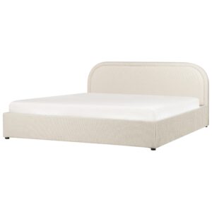 wohnli-moebel-suche-800001073021-1 POLSTERBETT 180x200 cm Beige Quillien Textil Beliani Möbel > Betten > Polsterbetten Beige