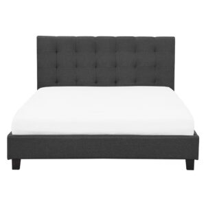 wohnli-moebel-suche-800001073026-1 POLSTERBETT mit Lattenrost 160x200 cm Grau La Rochelle Textil Beliani Möbel > Betten > Polsterbetten Grau