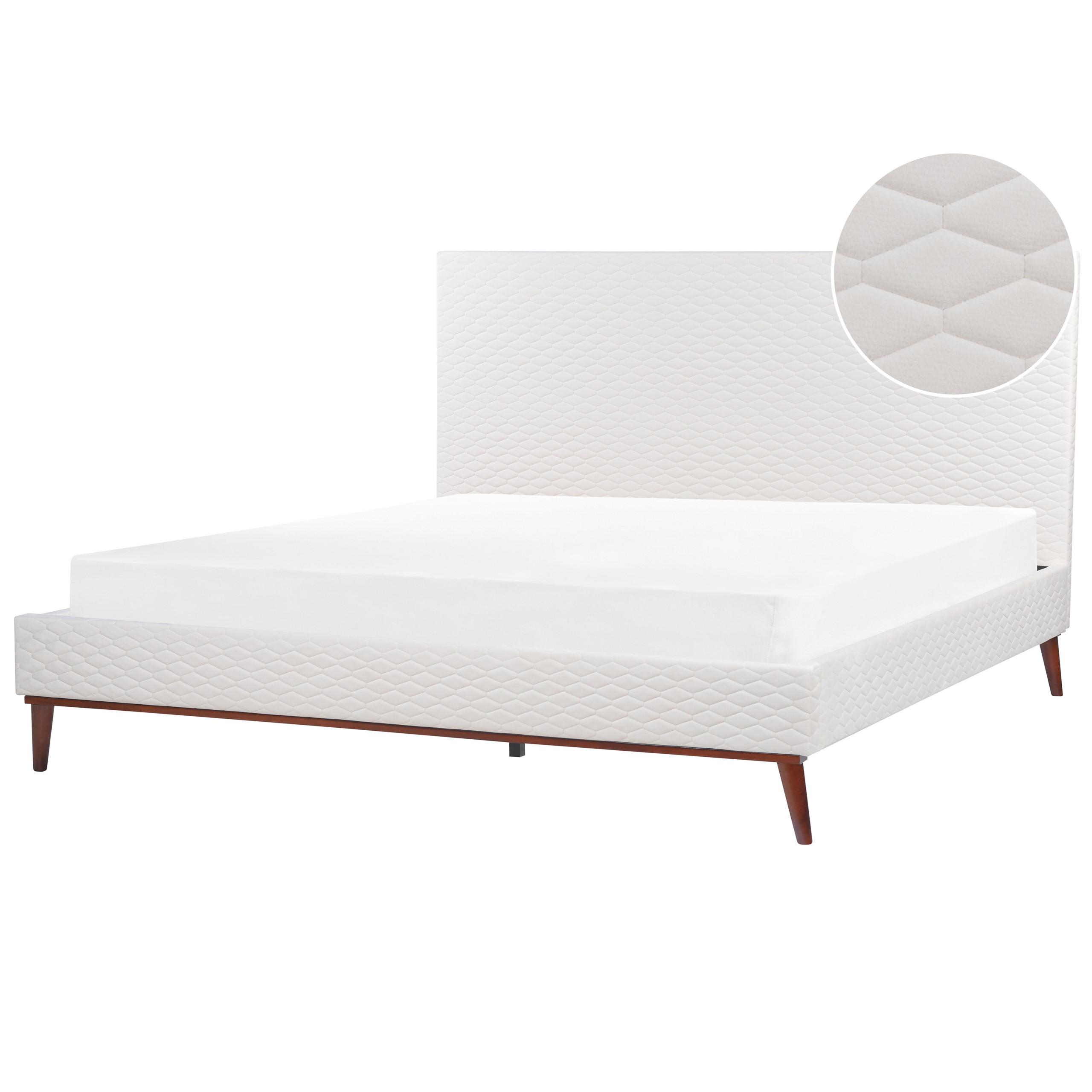 Wohnli Möbelsuche - POLSTERBETT mit Lattenrost 180x200 cm Weiß Bayonne