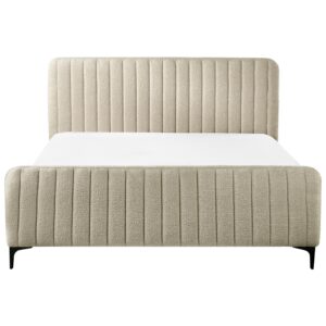 POLSTERBETT mit Lattenrost 160x200 cm Beige Lunan Textil Beliani Möbel > Betten > Polsterbetten Beige
