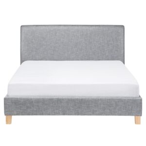 wohnli-moebel-suche-800001073073-1 POLSTERBETT mit Lattenrost 160x200 cm Grau Sennez Textil Beliani Möbel > Betten > Polsterbetten Grau