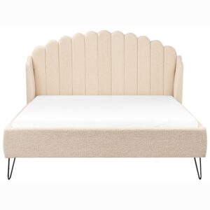 wohnli-moebel-suche-800001073091-1 POLSTERBETT mit Lattenrost 160x200 cm Beige Ambillou Textil Beliani Möbel > Betten > Polsterbetten Beige