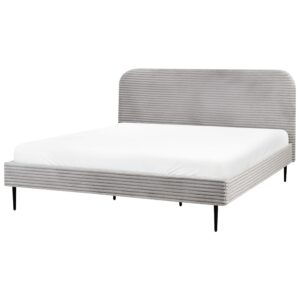 wohnli-moebel-suche-800001073092-1 POLSTERBETT mit Lattenrost 180x200 cm Grau Flayat Textil Beliani Möbel > Betten Grau
