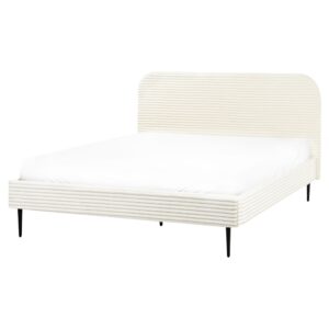 wohnli-moebel-suche-800001073103-1 POLSTERBETT mit Lattenrost 160x200 cm Weiß Flayat Textil Beliani Möbel > Betten > Polsterbetten Weiß
