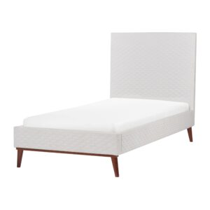 wohnli-moebel-suche-800001073114-1 POLSTERBETT mit Lattenrost 90x200 cm Weiß Bayonne Textil Beliani Möbel > Betten > Polsterbetten Weiß