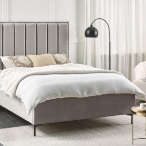 wohnli-moebel-suche-800001073120-1 POLSTERBETT 140x200 cm Grau Sezanne Textil Beliani Möbel > Betten > Polsterbetten Grau