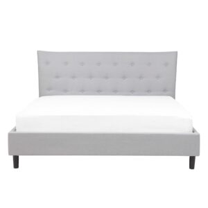 wohnli-moebel-suche-800001073121-1 POLSTERBETT mit Lattenrost 140x200 cm Grau Saverne Textil Beliani Möbel > Betten > Polsterbetten Grau