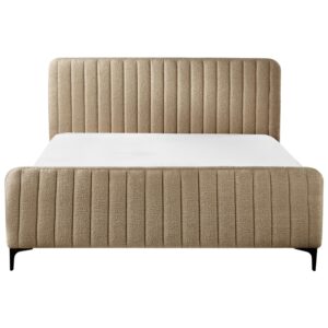 POLSTERBETT mit Lattenrost 160x200 cm Beige Lunan Textil Beliani Möbel > Betten > Polsterbetten Taupe