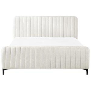 wohnli-moebel-suche-800001073134-1 POLSTERBETT mit Lattenrost 160x200 cm Weiß Lunan Textil Beliani Möbel > Betten > Polsterbetten Weiß