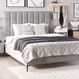 wohnli-moebel-suche-800001073163-1 POLSTERBETT 160x200 cm Grau Sezanne Textil Beliani Möbel > Betten > Polsterbetten Grau