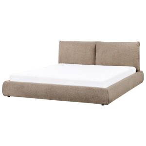 wohnli-moebel-suche-800001073170-1 POLSTERBETT mit Lattenrost 180x200 cm Beige Vinay Textil Beliani Möbel > Betten > Polsterbetten Taupe