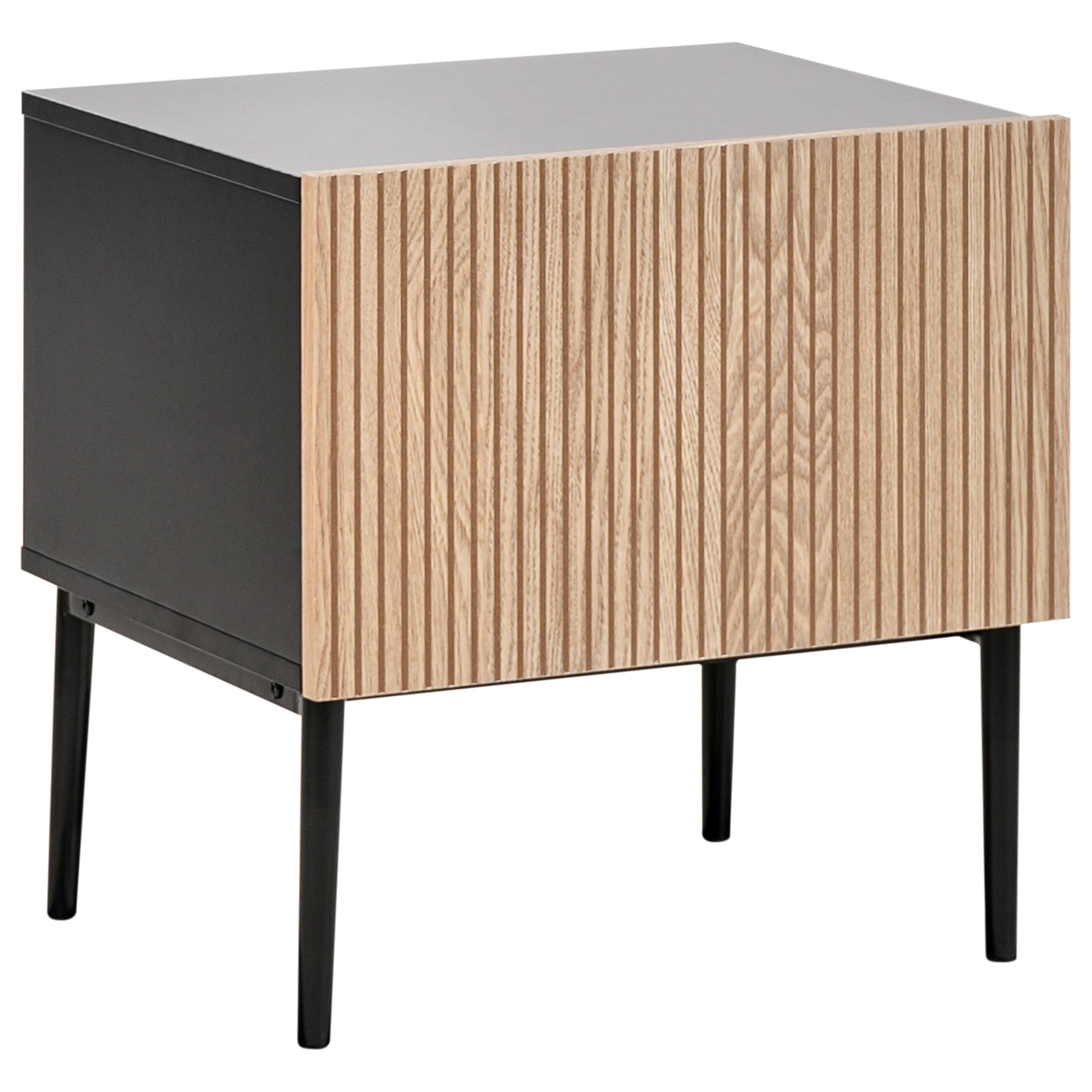 Wohnli Möbelsuche - NACHTTISCH Schwarz/Braun Blythe