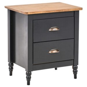 wohnli-moebel-suche-800001073223 Wohnli Möbelsuche - NACHTTISCH Schwarz/Gold/Heller Holzfarbton Shillington