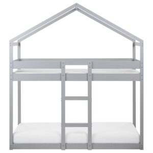 wohnli-moebel-suche-800001073224-1 HOCHBETT 90x200 cm Grau Labatut Holz Beliani Möbel > Betten > Hoch- und Etagenbetten > Hochbetten Grau