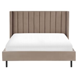 wohnli-moebel-suche-800001073262-1 BETT mit Lattenrost 160x200 cm Beige Villette Textil Beliani Möbel > Betten Taupe