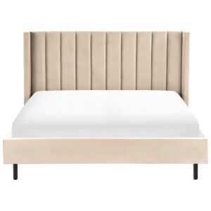wohnli-moebel-suche-800001073290-1 BETT mit Lattenrost 180x200 cm Beige Villette Textil Beliani Möbel > Betten Beige