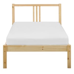 wohnli-moebel-suche-800001073294-1 BETT mit Lattenrost 90x200 cm Heller Holzfarbton Vannes Holz Beliani Möbel > Betten Braun
