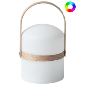 wohnli-moebel-suche-800001073323 Wohnli Möbelsuche - LED-TISCHLAMPE Weiß/Heller Holzfarbton Estero
