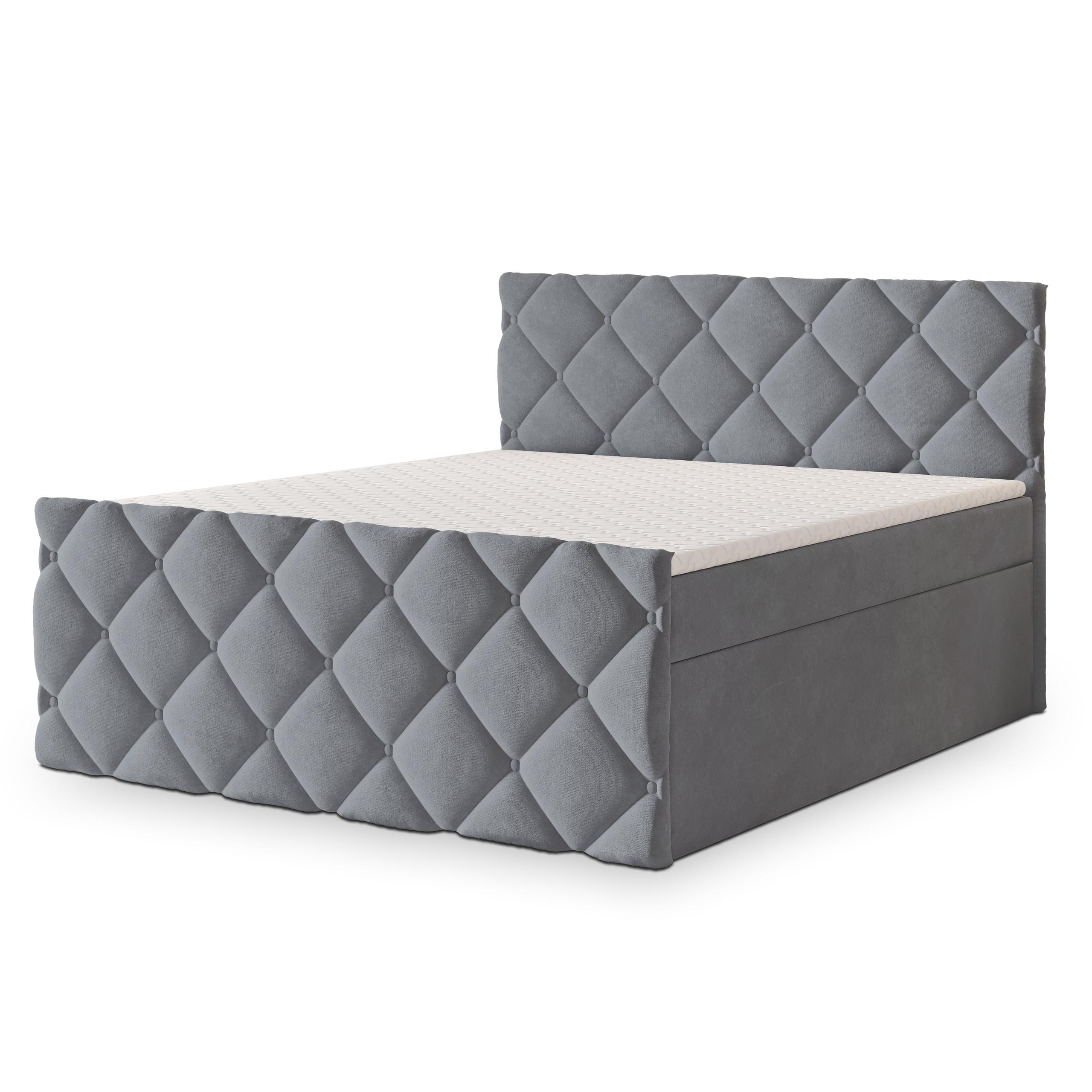 wohnli-moebel-suche-800001076747 Wohnli Möbelsuche - BOXBETT ROVARI 180x200 cm mit Matratze und Topper - Grau