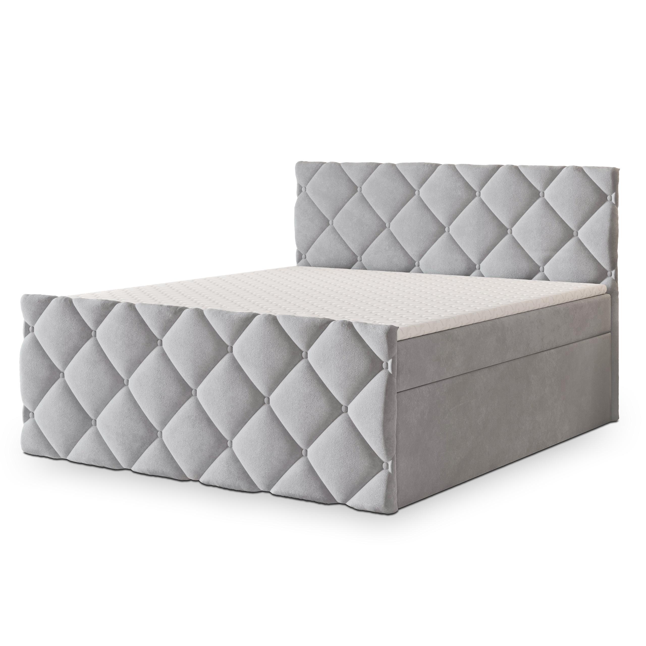 wohnli-moebel-suche-800001076756 Wohnli Möbelsuche - BOXBETT ROVARI 160x200 cm mit Matratze und Topper - Hellgrau